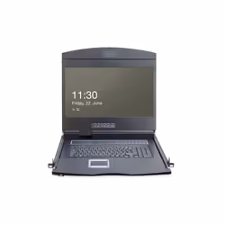 Digitus Console modulare con TFT da 19" (48,3 cm), 8 porte Cat.5 KVM e touchpad, tastiera italiana - Vista aggiuntiva 5