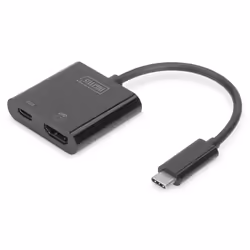 Digitus Adattatore grafico USB Type-C™ 4K HDMI + USB-C™ (PD), USB 3.2 Gen 1 (3.1 Gen 1) Type-C, Nero, HDMI, USB 3.2 Gen 1 (3. ...