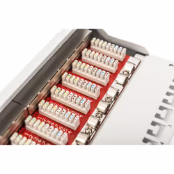 Digitus Pannello patch CAT 6A, schermato, 12 porte , 1U, 10", grigio - Vista aggiuntiva 5