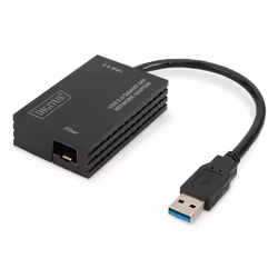 Digitus Adattatore di rete USB 3.0 Gigabit SFP, Nero, Cina, 0 - 70 °C, 45 mm, 71 mm, 18 mm