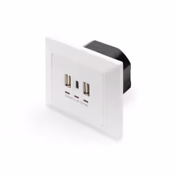 Digitus Presa di carica per smartphone / tablet con 2 USB A, 1 USB Type-C™, 3100 mA, UP, 2 x USB A + 1 x USB C, Bianco, Poten ...