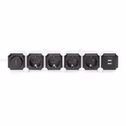 Digitus Presa multipla flessibile da 4 con 2 attacchi USB e interruttori - Vista aggiuntiva 6