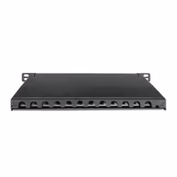 Digitus Pannello patch, classe EA CAT 6A ad alta densità, schermato, 12 porte, 0,5U, 10", nero