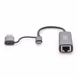 Digitus Adattatore Gigabit Ethernet USB Type-C™ 2.5G, USB-C™ + USB A (USB3.1/3.0) - Vista aggiuntiva 5