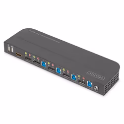 Digitus Switch KVM, 4 porte, 4K60Hz, 4 x DP in, 1 x DP/HDMI out - Vista aggiuntiva 5