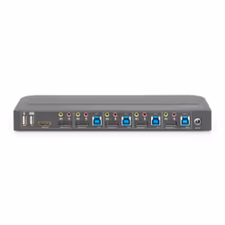 Digitus Switch KVM, 4 porte, 4K60Hz, 4 x DP in, 1 x DP/HDMI out - Vista aggiuntiva 7
