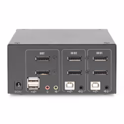 Digitus Switch KVM, 2 porte, Dual Display, 4K, DisplayPort® - Vista aggiuntiva 4