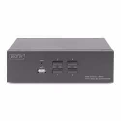 Digitus Switch KVM, 4 porte, Dual Display, 4K, DisplayPort®