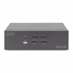 Digitus Switch KVM, 4 porte, schermo doppio, 4K, HDMI®