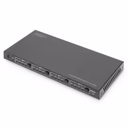 Digitus 4x4 switch matrix HDMI, 4K/60Hz, 3840 x 2160 Pixel, 18 Gbit/s, 3840 x 2160 Pixel, 1.4/2.2, Nero, Metallo