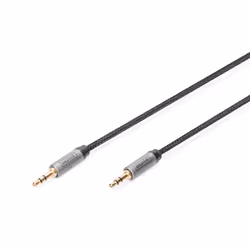 Digitus Cavo di collegamento audio, da jack 3,5 mm a jack 3,5 mm, 3.5mm, Maschio, 3.5mm, Maschio, 1 m, Nero