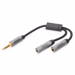 Digitus Adattatore audio per cuffie, da connettore jack da 3,5 mm a 2 prese da 3,5 mm, 2 x 3.5mm, Femmina, 2 x 3.5mm, Maschio ...