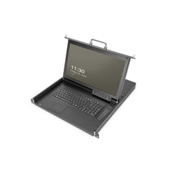 Digitus Console KVM LCD HD da 17", VGA a 8 porte, tastiera tedesca