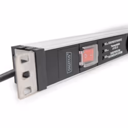 Digitus Presa multipla con profilo in alluminio e interruttore, protezione contro le sovratensioni, filtro di rete integrato, presa munita di messa a - Vista aggiuntiva 4