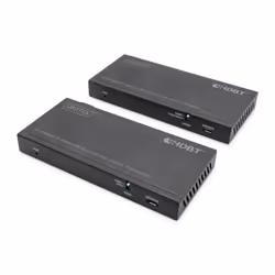 Digitus Set extender 4K HDBaseT™ HDMI KVM, 150 m, Trasmettitore e ricevitore, Cablato, 150 m, Cat6a, Cat7, Cat8, 60 Hz, Nero