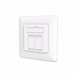 Digitus Presa di rete CAT 6A EA, compatibile con vari design, schermata, a incasso, 2 x RJ-45, 1 modulo/moduli, 6a, 500 MHz, ...