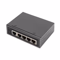 Digitus Extender industriale 5 porte Gigabit PoE, Ricevitore e trasmettitore di rete, 100 m, 10000 Mbit/s, Cat5e, 10,100,1000 ...