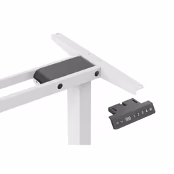Digitus Struttura per tavolo dall’altezza regolabile elettronicamente, forma a L 90°, motore triplo, 2 livelli, bianco - Vista aggiuntiva 3