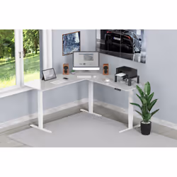 Digitus Struttura per tavolo dall’altezza regolabile elettronicamente, forma a L 90°, motore triplo, 2 livelli, bianco - Vista aggiuntiva 7