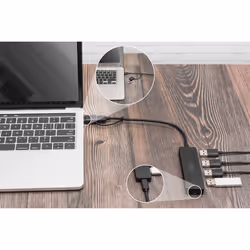 Digitus Hub USB 3.0, 4 porte, Slim Line