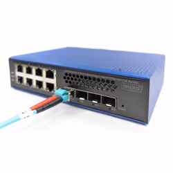 Digitus Switch industriale 8 + 4 porte uplink 10G L3 gestito Gigabit Ethernet PoE - Vista aggiuntiva 2