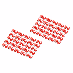 Digitus Clip colorate per cavi patch - rosso, Clip di codifica a colori, Rosso, Cloruro di polivinile (PVC), Cat5e/6, 100 mm, ...