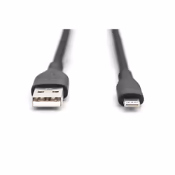 Digitus Cavo di collegamento in silicone Lightning, USB-A - Lightning 0,5 m, nero