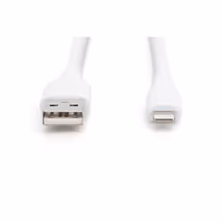 Digitus Cavo di collegamento in silicone Lightning, USB-A - Lightning 1 m, bianco