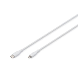 Digitus Cavo di collegamento in silicone Lightning, USB-C - Lightning, 1 m, bianco