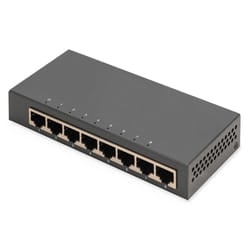 Digitus Switch Gigabit a 8 porte, desktop, non gestito, alloggiamento in metallo
