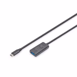 Digitus Cavo di prolunga attivo USB 3.2 Gen1 5G, USB-C - USB-A, 5 m, 5 m, USB C, USB A, USB 3.2 Gen 1 (3.1 Gen 1), 5 Gbit/s, ...