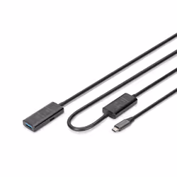Digitus Cavo di prolunga attivo USB 3.2 Gen1 5G, USB-C - USB-A, 10 m, 10 m, USB C, USB A, USB 3.2 Gen 1 (3.1 Gen 1), 5 Gbit/s ...