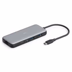 Digitus Docking station USB-C, 7 porte, Cablato, USB 3.2 Gen 2 (3.1 Gen 2) Type-C, 100 W, 1.4/2.2, 10,100,1000 Mbit/s, Nero, ...