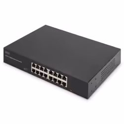 Digitus Switch Gigabit a 16 porte, 19 pollici, non gestito, Non gestito, Gigabit Ethernet (10/100/1000)