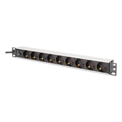 Digitus DN-95437 unità di distribuzione dell'energia (PDU) 9 presa(e) AC 1U Nero, Argento