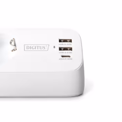 Digitus Presa per ufficio a 3 vie con 2x connessioni USB-A e 1x USB-C, bianco - Vista aggiuntiva 2