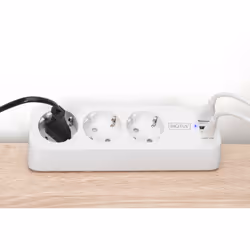 Digitus Presa per ufficio a 3 vie con 2x connessioni USB-A e 1x USB-C, bianco - Vista aggiuntiva 4