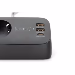 Digitus Presa per ufficio a 3 vie con 2x connessioni USB-A e 1x USB-C, nero - Vista aggiuntiva 4