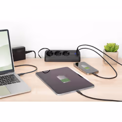 Digitus Presa per ufficio a 3 vie con 2x connessioni USB-A e 1x USB-C, nero - Vista aggiuntiva 7