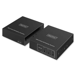 Digitus Estensore CAT USB 3.2 Gen1, 5 Gbps, 4 porte: 3x USB-A / 1x USB-C, 100 m