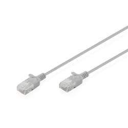 Digitus Cavo patch CAT 6 U-UTP Slim, 0,3 m, grigio