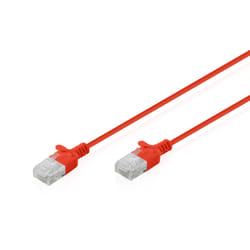 Digitus Cavo patch CAT 6 U-UTP Slim, 1 m, rosso