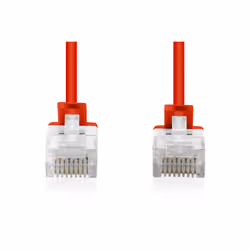 Digitus Cavo patch CAT 6 U-UTP Slim, 0,3 m, rosso, 10 pezzi - Vista aggiuntiva 4