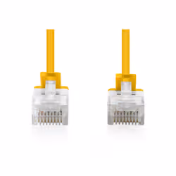 Digitus Cavo patch CAT 6 U-UTP Slim, 1 m, giallo, 10 pezzi - Vista aggiuntiva 4
