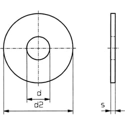 Toolcraft - Rondella 6.4 mm 18 mm Plastica 100 pz. 6,4 D9021 poly 194738