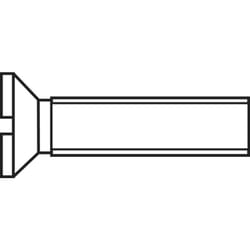 Toolcraft - M440 D963-4.8:A2K 194809 Viti svasate M4 40 mm Taglio din 963 Acciaio zincato 100 pz.