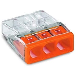Wago - Terminali di collegamento 2273-203 3 poli, fino a 2,5 mm², 100 pezzi, terminale di collegamento compact per conduttori solidi, sicurezza di