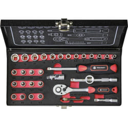 Toolcraft - Kit di chiavi a bussola metrico 1/4 (6.3 mm) 36 parti 826363