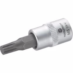 Toolcraft 816074, Presa elettrica, 1/4", Metrico, 1 testina/e, 5 mm, Acciaio al cromo vanadio, Acciaio