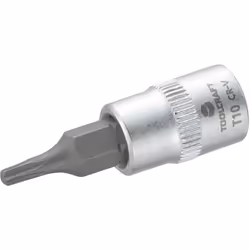 Toolcraft 816080, Presa elettrica, 1/4", Metrico, 1 testina/e, T10, Acciaio al cromo vanadio, Acciaio